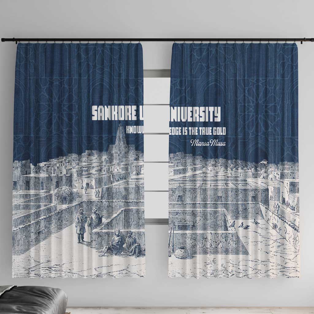 Mansa Musa Sankore University Window Curtain Knowledge is the True Gold - African Scholarly Legacy - Wonder Print Shop