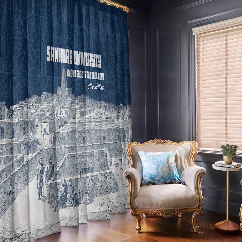 Mansa Musa Sankore University Window Curtain Knowledge is the True Gold - African Scholarly Legacy - Wonder Print Shop