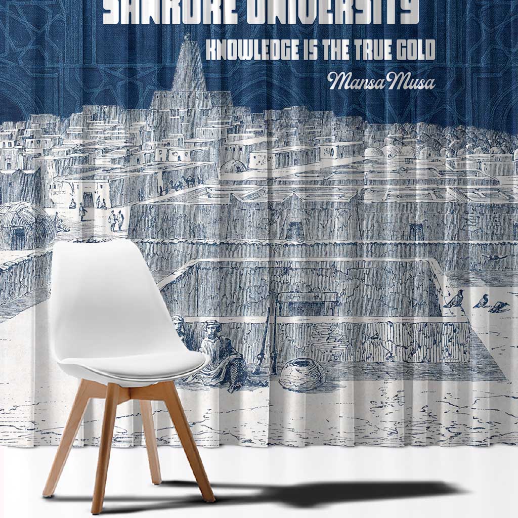 Mansa Musa Sankore University Window Curtain Knowledge is the True Gold - African Scholarly Legacy - Wonder Print Shop