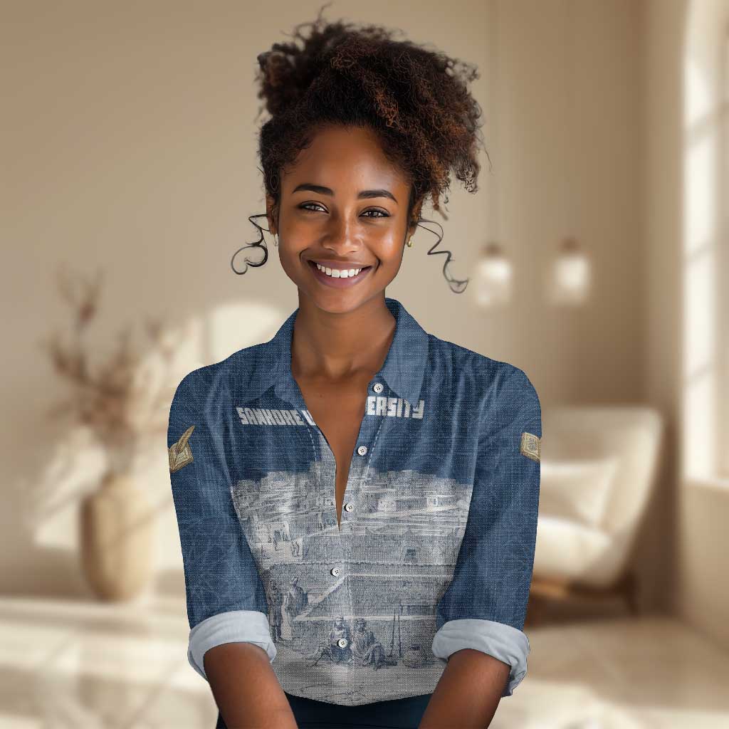 Mansa Musa Sankore University Women Casual Shirt Knowledge is the True Gold - African Scholarly Legacy - Wonder Print Shop