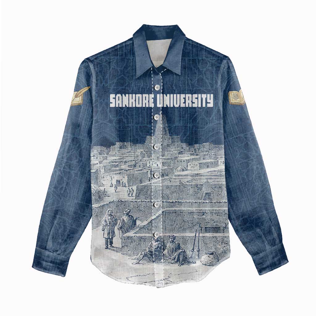 Mansa Musa Sankore University Women Casual Shirt Knowledge is the True Gold - African Scholarly Legacy - Wonder Print Shop