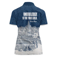 Mansa Musa Sankore University Women Polo Shirt Knowledge is the True Gold - African Scholarly Legacy - Wonder Print Shop