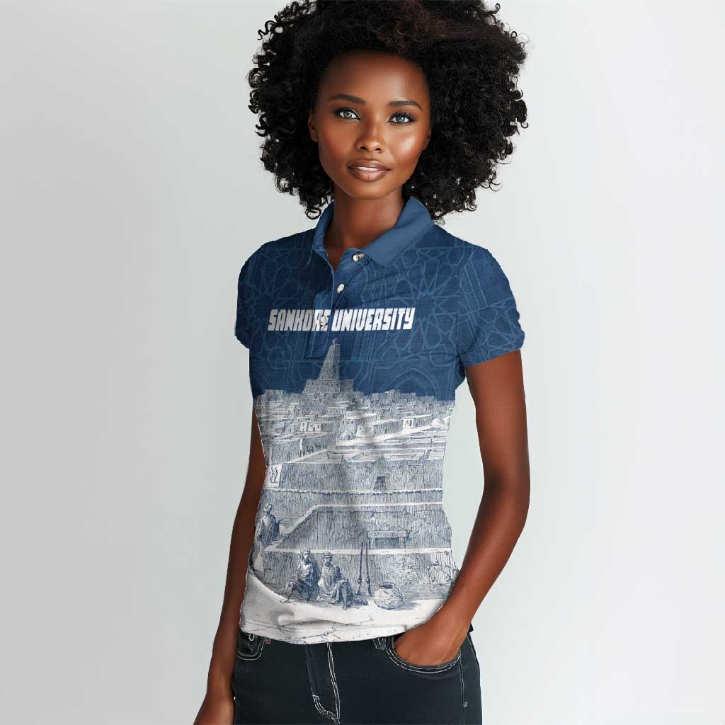 Mansa Musa Sankore University Women Polo Shirt Knowledge is the True Gold - African Scholarly Legacy - Wonder Print Shop