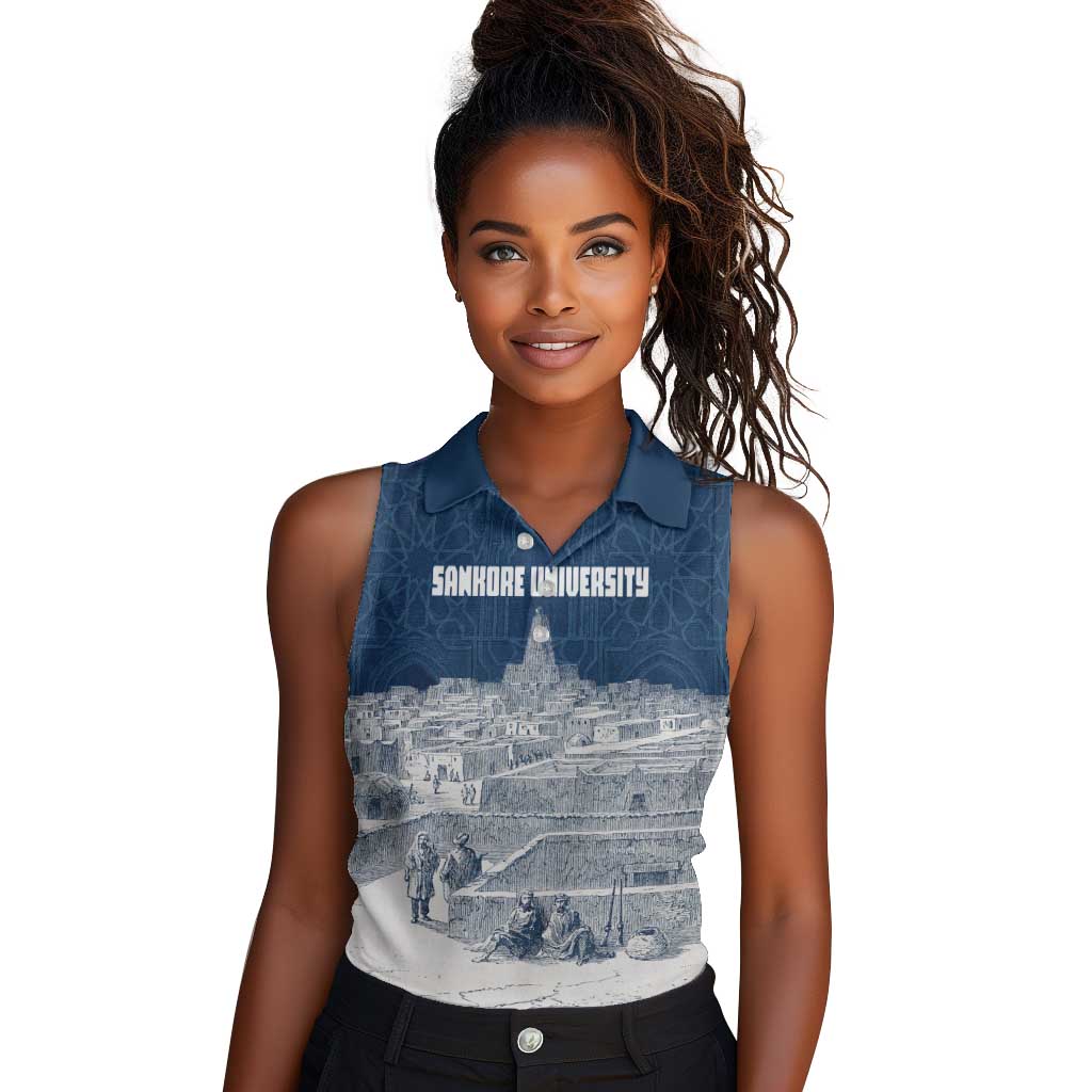 Mansa Musa Sankore University Women Sleeveless Polo Shirt Knowledge is the True Gold - African Scholarly Legacy - Wonder Print Shop