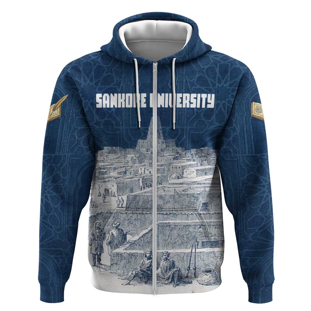 Mansa Musa Sankore University Zip Hoodie Knowledge is the True Gold - African Scholarly Legacy - Wonder Print Shop