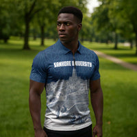 Mansa Musa Sankore University Zipper Polo Shirt Knowledge is the True Gold - African Scholarly Legacy - Wonder Print Shop