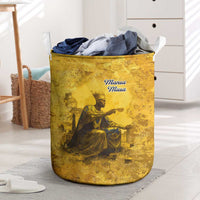 Mansa Musa Laundry Basket Golden Legacy Theme Ancient Map Regal Portrait of Mali Emperor Timbuktu - Wonder Print Shop