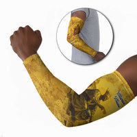 Mansa Musa Arm Sleeves Golden Legacy Theme Ancient Map Regal Portrait of Mali Emperor Timbuktu - Wonder Print Shop