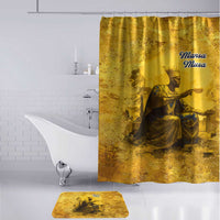 Mansa Musa Bathroom Set Golden Legacy Theme Ancient Map Regal Portrait of Mali Emperor Timbuktu - Wonder Print Shop