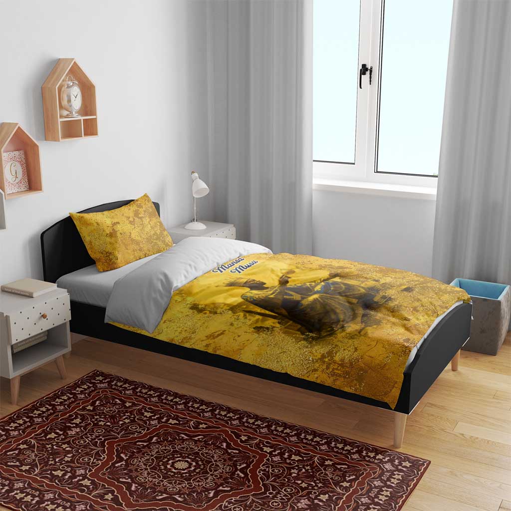 Mansa Musa Bedding Set Golden Legacy Theme Ancient Map Regal Portrait of Mali Emperor Timbuktu - Wonder Print Shop