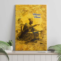 Mansa Musa Canvas Wall Art Golden Legacy Theme Ancient Map Regal Portrait of Mali Emperor Timbuktu - Wonder Print Shop
