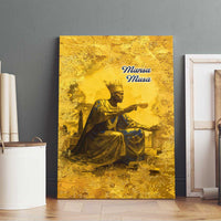 Mansa Musa Canvas Wall Art Golden Legacy Theme Ancient Map Regal Portrait of Mali Emperor Timbuktu - Wonder Print Shop