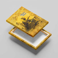 Mansa Musa Canvas Wall Art Golden Legacy Theme Ancient Map Regal Portrait of Mali Emperor Timbuktu - Wonder Print Shop