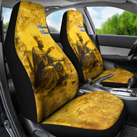 Mansa Musa Car Seat Cover Golden Legacy Theme Ancient Map Regal Portrait of Mali Emperor Timbuktu - Wonder Print Shop