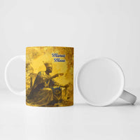 Mansa Musa Ceramic Mug Golden Legacy Theme Ancient Map Regal Portrait of Mali Emperor Timbuktu - Wonder Print Shop