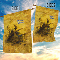 Mansa Musa Garden Flag Golden Legacy Theme Ancient Map Regal Portrait of Mali Emperor Timbuktu - Wonder Print Shop