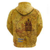 Mansa Musa Hoodie Golden Legacy Theme Ancient Map Regal Portrait of Mali Emperor Timbuktu - Wonder Print Shop