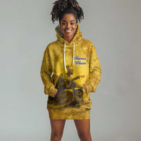 Mansa Musa Hoodie Dress Golden Legacy Theme Ancient Map Regal Portrait of Mali Emperor Timbuktu - Wonder Print Shop