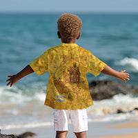 Mansa Musa Kid Hawaiian Shirt Golden Legacy Theme Ancient Map Regal Portrait of Mali Emperor Timbuktu - Wonder Print Shop