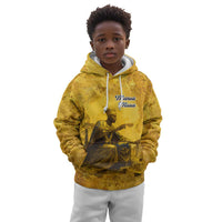 Mansa Musa Kid Hoodie Golden Legacy Theme Ancient Map Regal Portrait of Mali Emperor Timbuktu - Wonder Print Shop