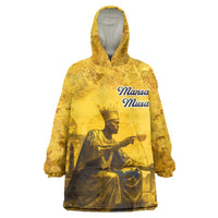 Mansa Musa Kid Wearable Blanket Hoodie Golden Legacy Theme Ancient Map Regal Portrait of Mali Emperor Timbuktu - Wonder Print Shop