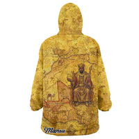 Mansa Musa Kid Wearable Blanket Hoodie Golden Legacy Theme Ancient Map Regal Portrait of Mali Emperor Timbuktu - Wonder Print Shop