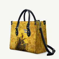 Mansa Musa Leather Bag Golden Legacy Theme Ancient Map Regal Portrait of Mali Emperor Timbuktu - Wonder Print Shop