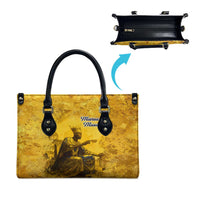 Mansa Musa Leather Bag Golden Legacy Theme Ancient Map Regal Portrait of Mali Emperor Timbuktu - Wonder Print Shop