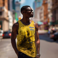 Mansa Musa Men Tank Top Golden Legacy Theme Ancient Map Regal Portrait of Mali Emperor Timbuktu - Wonder Print Shop