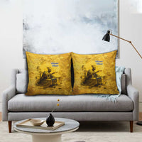 Mansa Musa Pillow Cover Golden Legacy Theme Ancient Map Regal Portrait of Mali Emperor Timbuktu - Wonder Print Shop