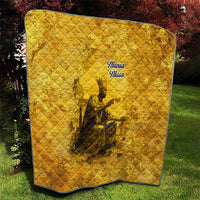 Mansa Musa Quilt Golden Legacy Theme Ancient Map Regal Portrait of Mali Emperor Timbuktu - Wonder Print Shop
