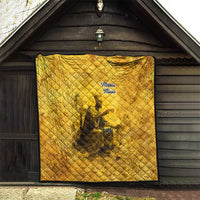 Mansa Musa Quilt Golden Legacy Theme Ancient Map Regal Portrait of Mali Emperor Timbuktu - Wonder Print Shop