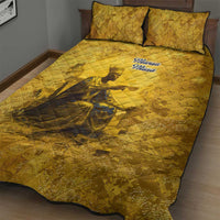 Mansa Musa Quilt Bed Set Golden Legacy Theme Ancient Map Regal Portrait of Mali Emperor Timbuktu - Wonder Print Shop