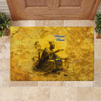 Mansa Musa Rubber Doormat Golden Legacy Theme Ancient Map Regal Portrait of Mali Emperor Timbuktu - Wonder Print Shop