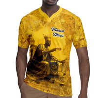 Mansa Musa Rugby Jersey Golden Legacy Theme Ancient Map Regal Portrait of Mali Emperor Timbuktu - Wonder Print Shop