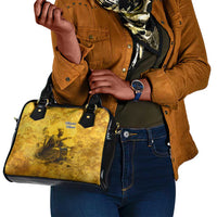 Mansa Musa Shoulder Handbag Golden Legacy Theme Ancient Map Regal Portrait of Mali Emperor Timbuktu - Wonder Print Shop