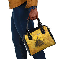 Mansa Musa Shoulder Handbag Golden Legacy Theme Ancient Map Regal Portrait of Mali Emperor Timbuktu - Wonder Print Shop