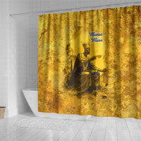 Mansa Musa Shower Curtain Golden Legacy Theme Ancient Map Regal Portrait of Mali Emperor Timbuktu - Wonder Print Shop
