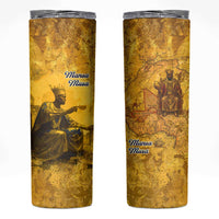 Mansa Musa Skinny Tumbler Golden Legacy Theme Ancient Map Regal Portrait of Mali Emperor Timbuktu - Wonder Print Shop