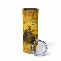 Mansa Musa Skinny Tumbler Golden Legacy Theme Ancient Map Regal Portrait of Mali Emperor Timbuktu - Wonder Print Shop