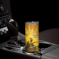 Mansa Musa Skinny Tumbler Golden Legacy Theme Ancient Map Regal Portrait of Mali Emperor Timbuktu - Wonder Print Shop