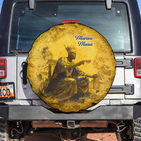 Mansa Musa Spare Tire Cover Golden Legacy Theme Ancient Map Regal Portrait of Mali Emperor Timbuktu - Wonder Print Shop