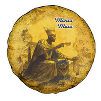 Mansa Musa Spare Tire Cover Golden Legacy Theme Ancient Map Regal Portrait of Mali Emperor Timbuktu - Wonder Print Shop