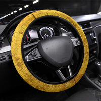 Mansa Musa Steering Wheel Cover Golden Legacy Theme Ancient Map Regal Portrait of Mali Emperor Timbuktu - Wonder Print Shop