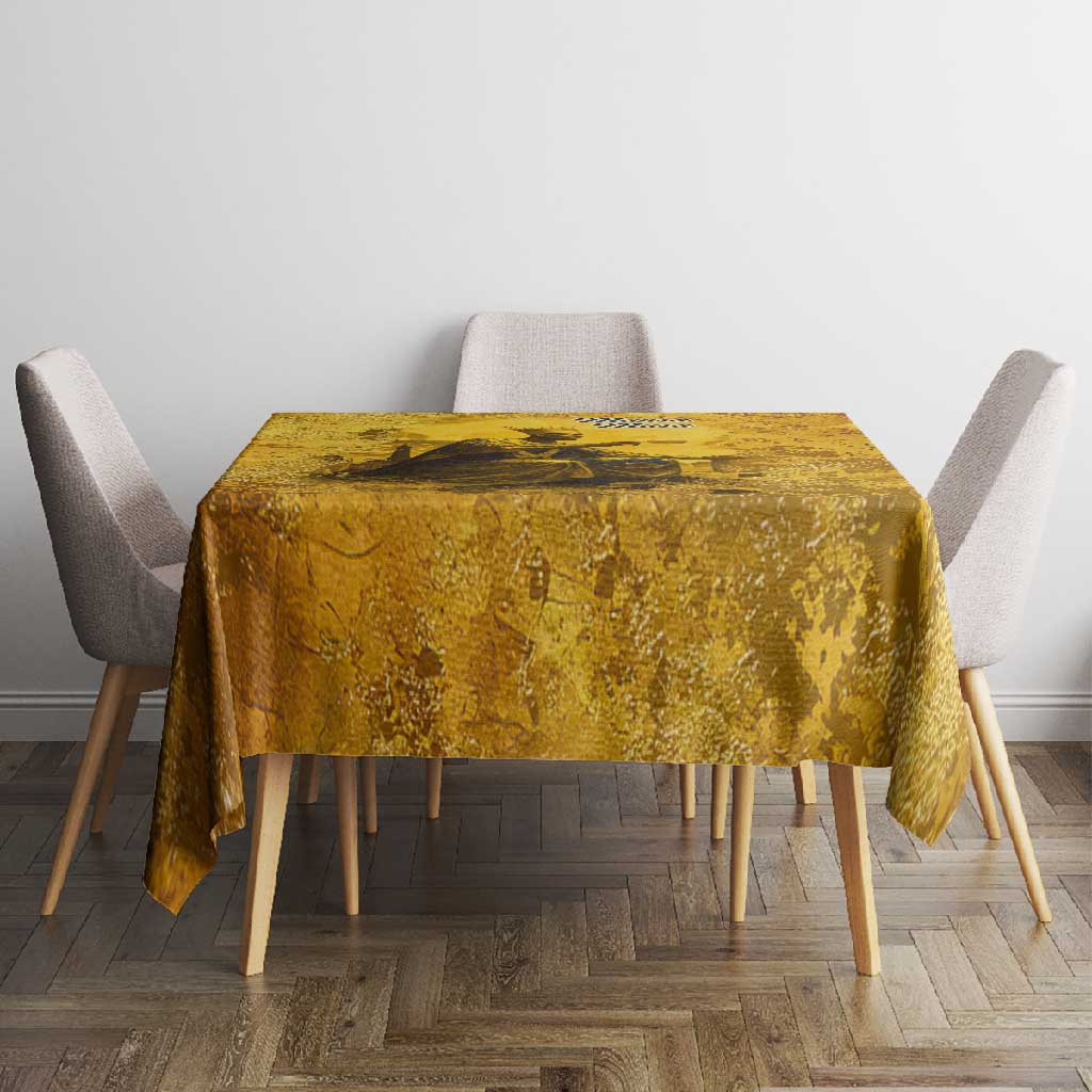 Mansa Musa Tablecloth Golden Legacy Theme Ancient Map Regal Portrait of Mali Emperor Timbuktu - Wonder Print Shop