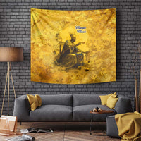Mansa Musa Tapestry Golden Legacy Theme Ancient Map Regal Portrait of Mali Emperor Timbuktu - Wonder Print Shop