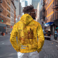 Mansa Musa Zip Hoodie Golden Legacy Theme Ancient Map Regal Portrait of Mali Emperor Timbuktu - Wonder Print Shop