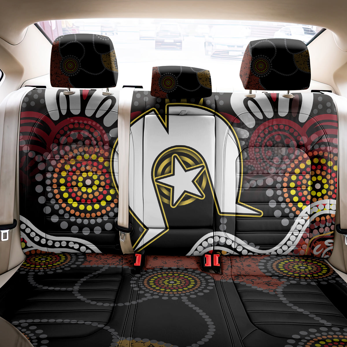 Torest Trait Islands Mix Aboriginal Pattern Back Car Seat Cover - Wonder Print Shop