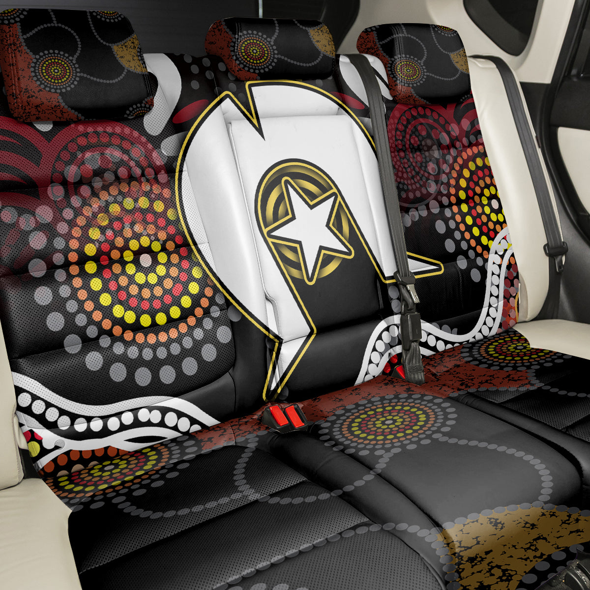 Torest Trait Islands Mix Aboriginal Pattern Back Car Seat Cover - Wonder Print Shop