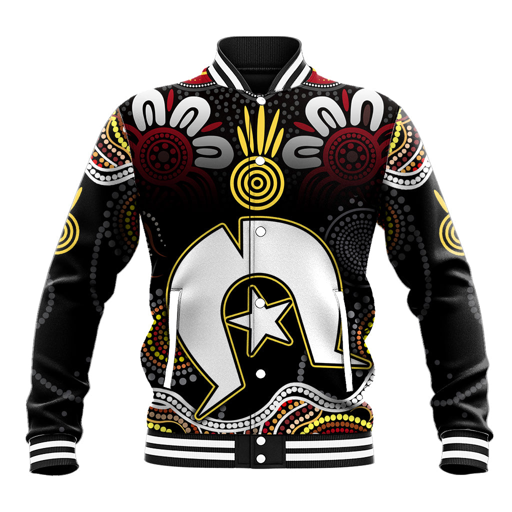 Torest Trait Islands Mix Aboriginal Pattern Baseball Jacket - Wonder Print Shop